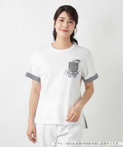 Leilian / レリアン Tシャツ | 刺繍クルーネックTシャツ【Leilian WHITE LABEL】