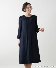 Leilian / レリアン ドレス | 幾何学柄フレアワンピース【セレモニー】【Leilian WHITE LABEL】