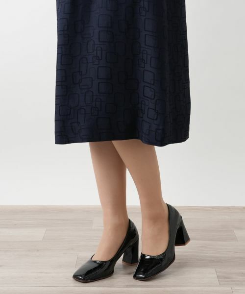 Leilian / レリアン ドレス | 幾何学柄フレアワンピース【セレモニー】【Leilian WHITE LABEL】 | 詳細11