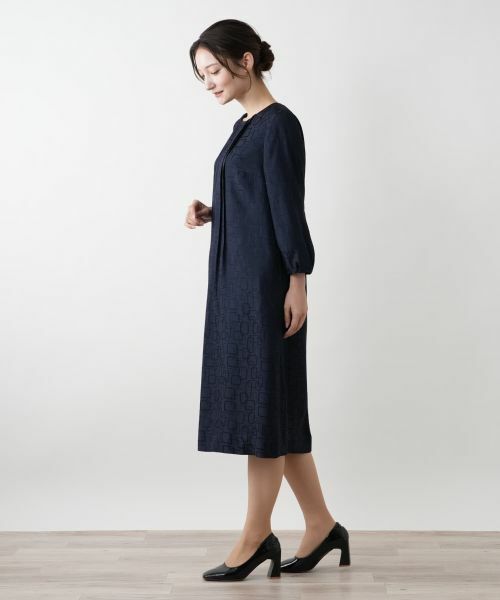 Leilian / レリアン ドレス | 幾何学柄フレアワンピース【セレモニー】【Leilian WHITE LABEL】 | 詳細2