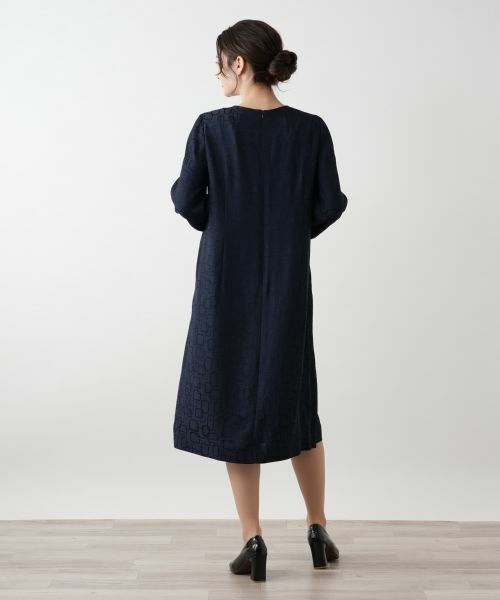 Leilian / レリアン ドレス | 幾何学柄フレアワンピース【セレモニー】【Leilian WHITE LABEL】 | 詳細3