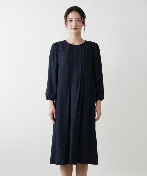 Leilian / レリアン ドレス | 幾何学柄フレアワンピース【セレモニー】【Leilian WHITE LABEL】 | 詳細4