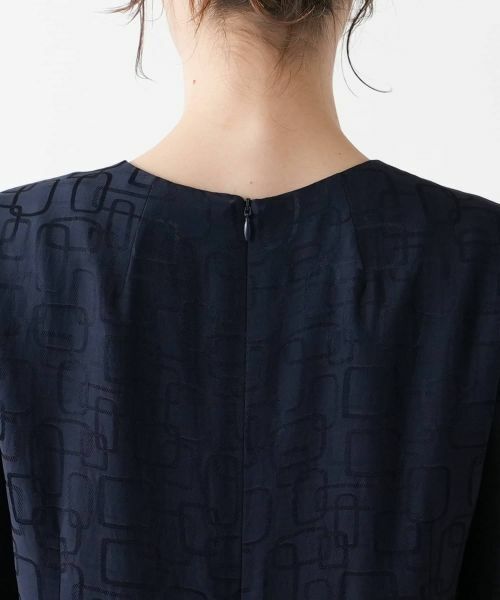 Leilian / レリアン ドレス | 幾何学柄フレアワンピース【セレモニー】【Leilian WHITE LABEL】 | 詳細8