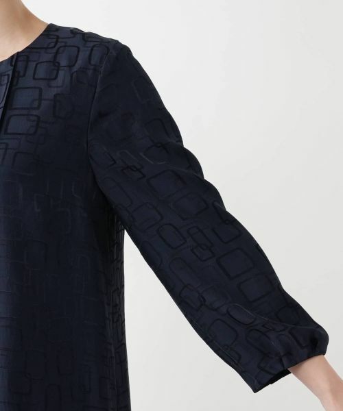 Leilian / レリアン ドレス | 幾何学柄フレアワンピース【セレモニー】【Leilian WHITE LABEL】 | 詳細9