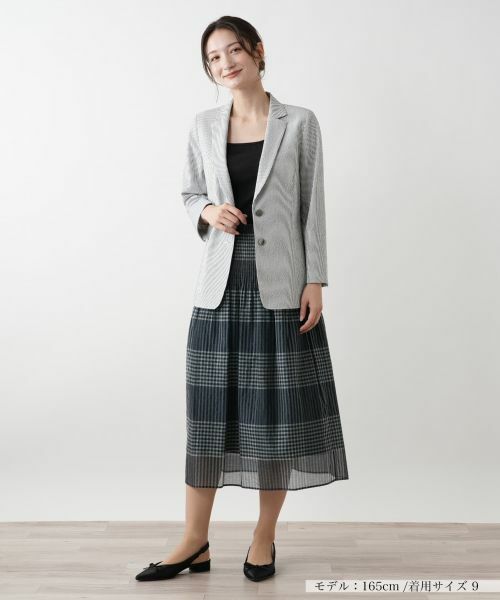 Leilian / レリアン テーラードジャケット | ストライプジャケット【Leilian WHITE LABEL】 | 詳細1