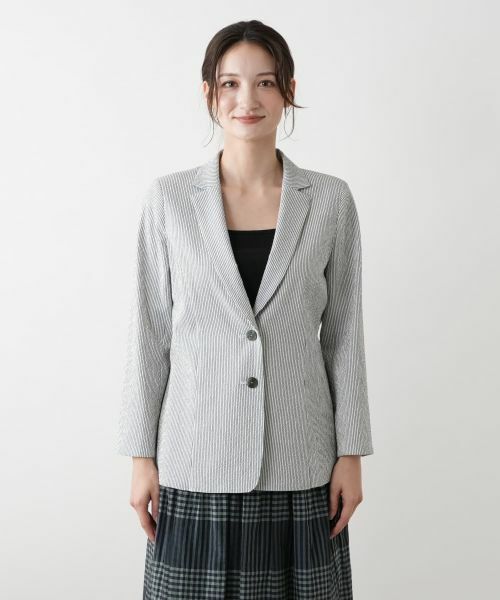 Leilian / レリアン テーラードジャケット | ストライプジャケット【Leilian WHITE LABEL】 | 詳細4