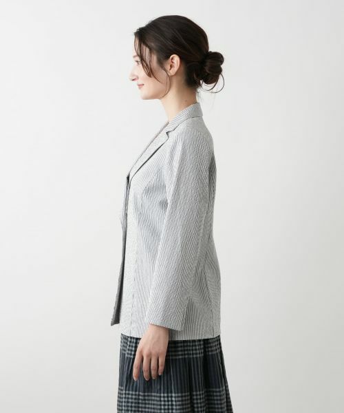 Leilian / レリアン テーラードジャケット | ストライプジャケット【Leilian WHITE LABEL】 | 詳細5