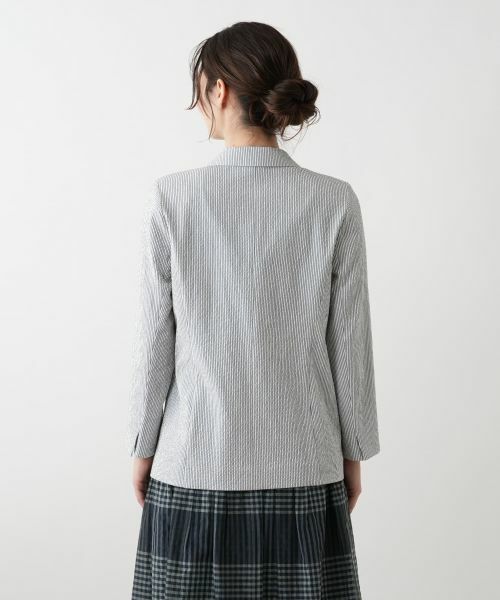 Leilian / レリアン テーラードジャケット | ストライプジャケット【Leilian WHITE LABEL】 | 詳細6