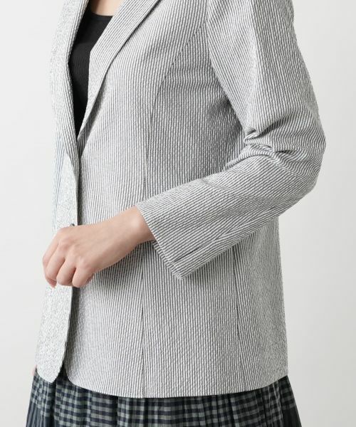 Leilian / レリアン テーラードジャケット | ストライプジャケット【Leilian WHITE LABEL】 | 詳細9