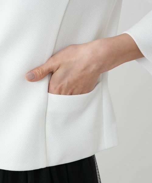 Leilian / レリアン テーラードジャケット | ノーカラージャケット【セレモニー】【Leilian WHITE LABEL】 | 詳細12