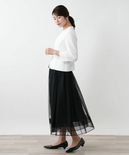 Leilian / レリアン テーラードジャケット | ノーカラージャケット【セレモニー】【Leilian WHITE LABEL】 | 詳細2