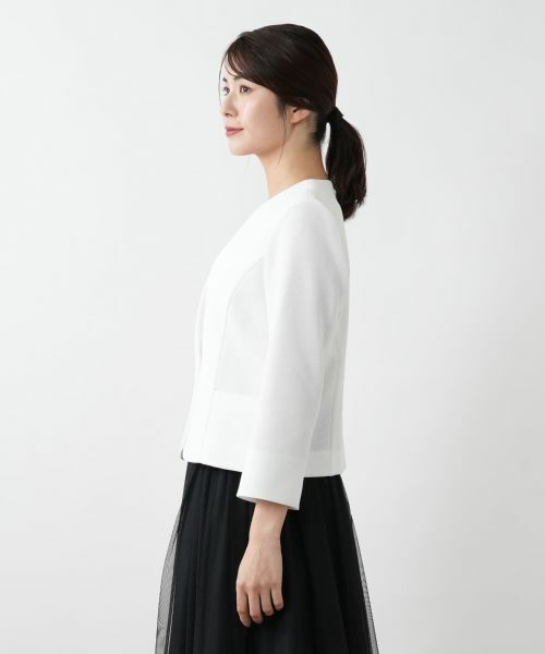 Leilian / レリアン テーラードジャケット | ノーカラージャケット【セレモニー】【Leilian WHITE LABEL】 | 詳細5
