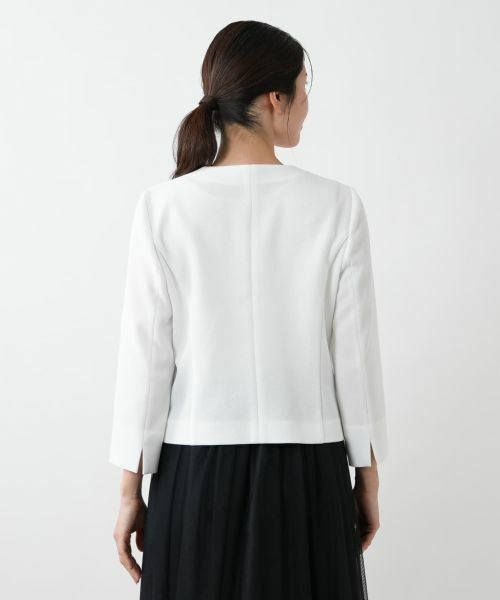 Leilian / レリアン テーラードジャケット | ノーカラージャケット【セレモニー】【Leilian WHITE LABEL】 | 詳細6