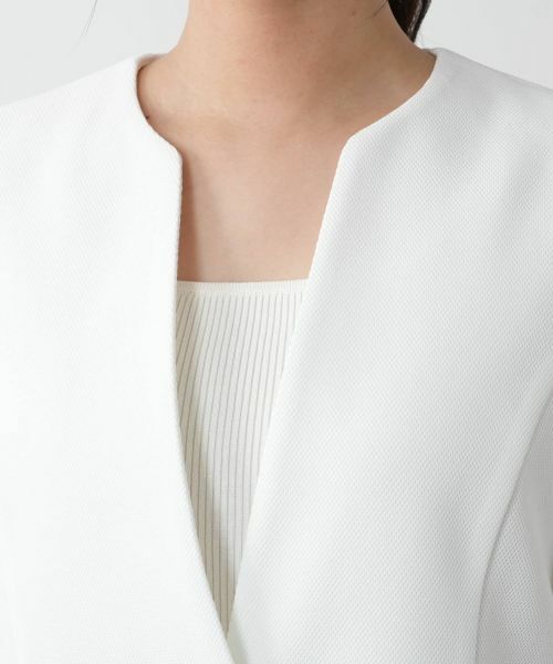 Leilian / レリアン テーラードジャケット | ノーカラージャケット【セレモニー】【Leilian WHITE LABEL】 | 詳細7