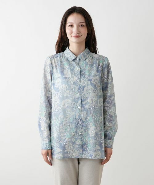 Leilian / レリアン シャツ・ブラウス | ボタニカル柄ブラウス【Leilian WHITE LABEL】 | 詳細4