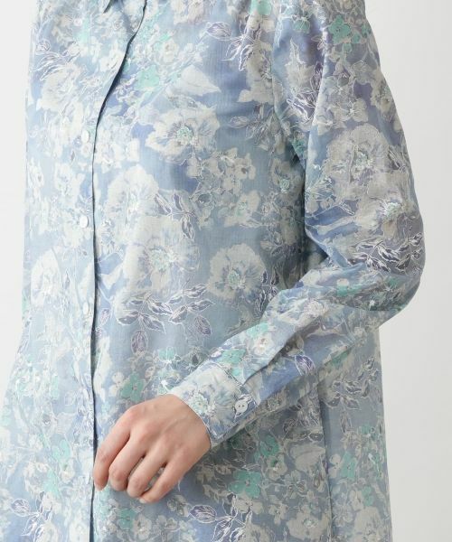 Leilian / レリアン シャツ・ブラウス | ボタニカル柄ブラウス【Leilian WHITE LABEL】 | 詳細9