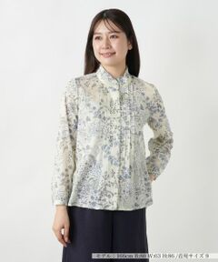 Leilian / レリアン シャツ・ブラウス | プリントスタンドカラーブラウス【Leilian WHITE LABEL】