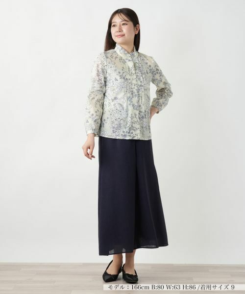 Leilian / レリアン シャツ・ブラウス | プリントスタンドカラーブラウス【Leilian WHITE LABEL】 | 詳細1