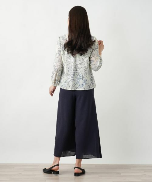 Leilian / レリアン シャツ・ブラウス | プリントスタンドカラーブラウス【Leilian WHITE LABEL】 | 詳細3