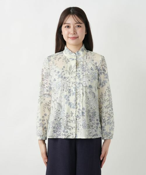 Leilian / レリアン シャツ・ブラウス | プリントスタンドカラーブラウス【Leilian WHITE LABEL】 | 詳細4
