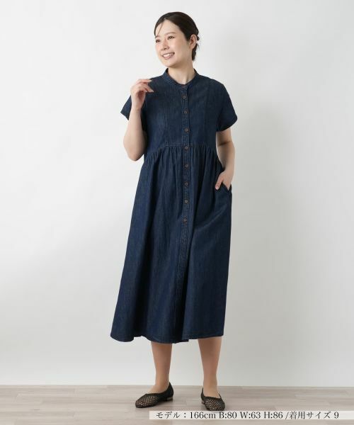 Leilian / レリアン ドレス | バンドカラーワンピース | 詳細1