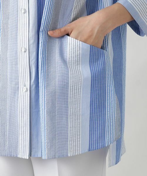 Leilian / レリアン シャツ・ブラウス | ストライプブラウス | 詳細13