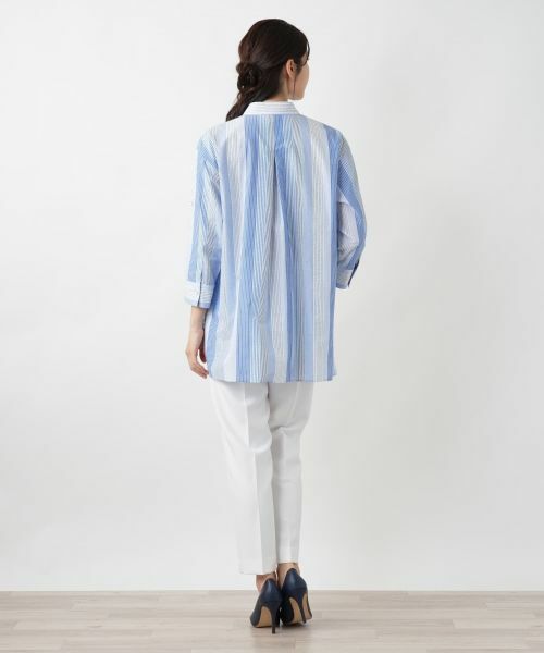 Leilian / レリアン シャツ・ブラウス | ストライプブラウス | 詳細3