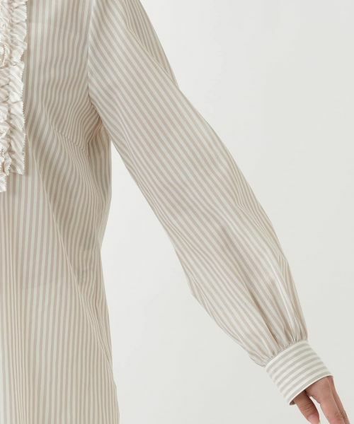 Leilian / レリアン シャツ・ブラウス | フリルストライプブラウス | 詳細16