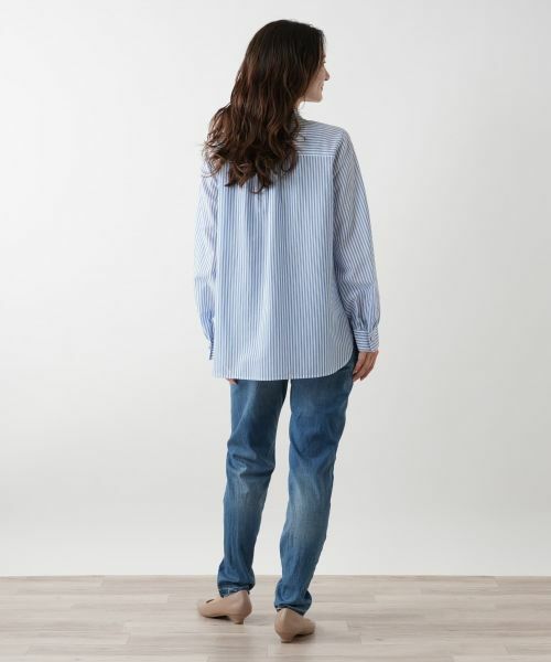 Leilian / レリアン シャツ・ブラウス | フリルストライプブラウス | 詳細6