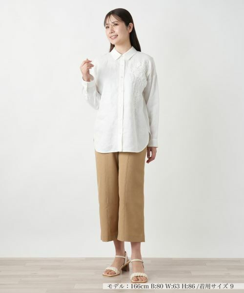 Leilian / レリアン シャツ・ブラウス | フラワー刺繍ブラウス | 詳細1