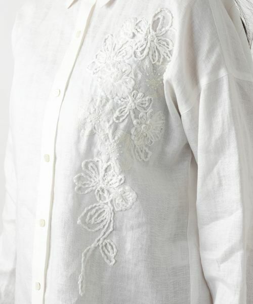 Leilian / レリアン シャツ・ブラウス | フラワー刺繍ブラウス | 詳細13