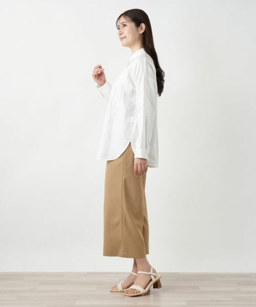 Leilian / レリアン シャツ・ブラウス | フラワー刺繍ブラウス | 詳細2