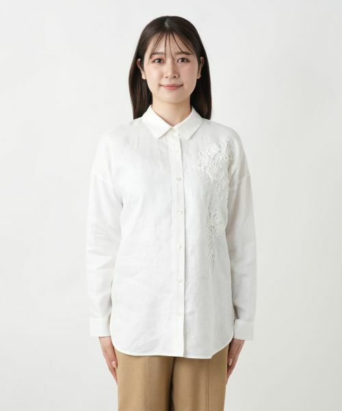Leilian / レリアン シャツ・ブラウス | フラワー刺繍ブラウス | 詳細4