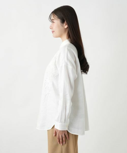 Leilian / レリアン シャツ・ブラウス | フラワー刺繍ブラウス | 詳細5