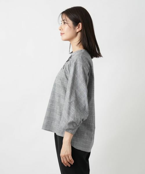 Leilian / レリアン シャツ・ブラウス | チェック刺繍ブラウス | 詳細5