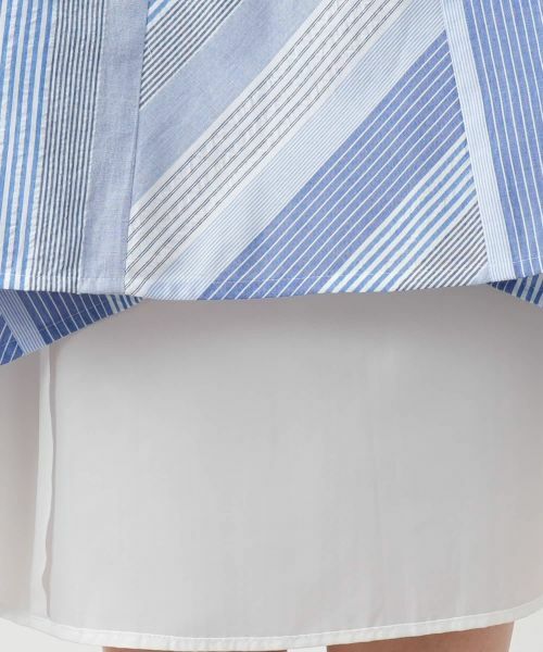 Leilian / レリアン ミニ・ひざ丈スカート | ストライプフレアスカート | 詳細10