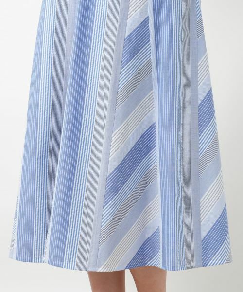Leilian / レリアン ミニ・ひざ丈スカート | ストライプフレアスカート | 詳細8
