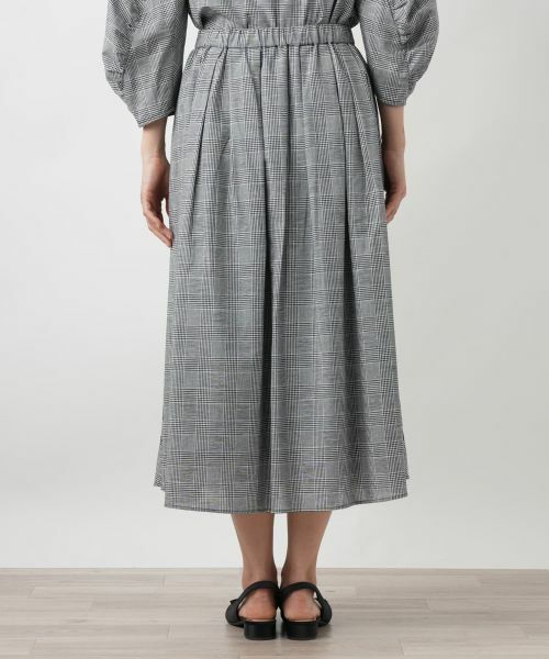 Leilian / レリアン ミニ・ひざ丈スカート | チェック刺繍フレアスカート | 詳細6