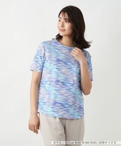 Leilian / レリアン カットソー | プリントクルーネックカットソー【MUSE BY ROCHAS Premiere】