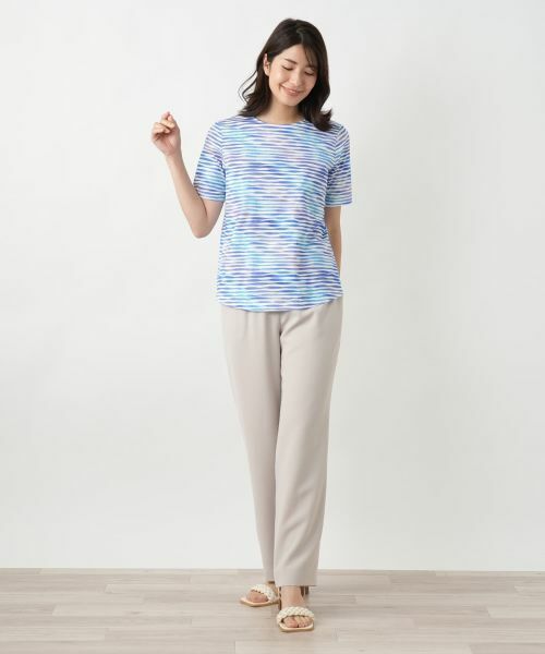 MUSEBYROCHAS レリアン　カットソー ビーズ刺繍Tシャツ【MUSE BY ROCHAS Premiere】|レリアン プラス