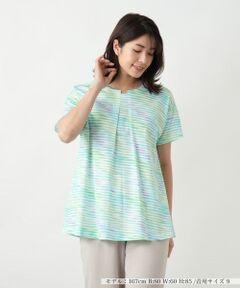 Leilian / レリアン カットソー | プリント変形ネックカットソー【MUSE BY ROCHAS Premiere】