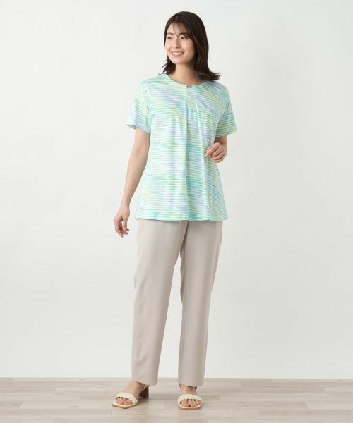 Leilian / レリアン カットソー | プリント変形ネックカットソー【MUSE BY ROCHAS Premiere】 | 詳細1