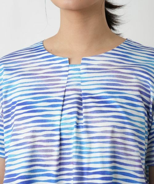 Leilian / レリアン カットソー | プリント変形ネックカットソー【MUSE BY ROCHAS Premiere】 | 詳細10