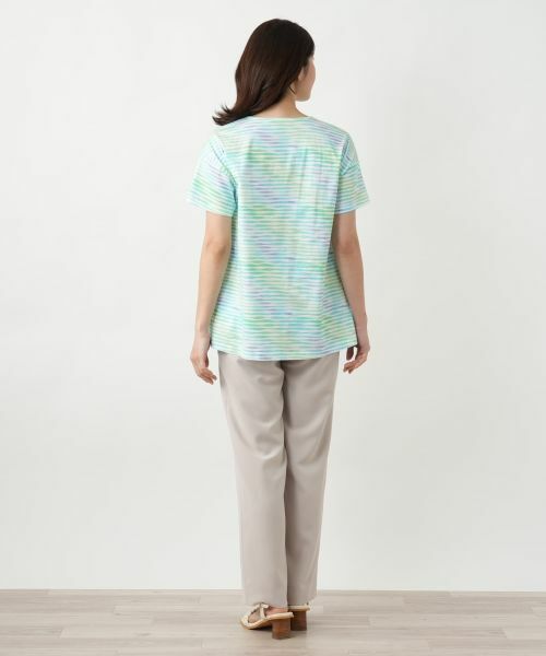 Leilian / レリアン カットソー | プリント変形ネックカットソー【MUSE BY ROCHAS Premiere】 | 詳細3