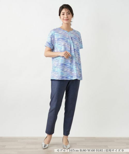 Leilian / レリアン カットソー | プリント変形ネックカットソー【MUSE BY ROCHAS Premiere】 | 詳細4