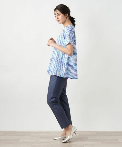 Leilian / レリアン カットソー | プリント変形ネックカットソー【MUSE BY ROCHAS Premiere】 | 詳細5