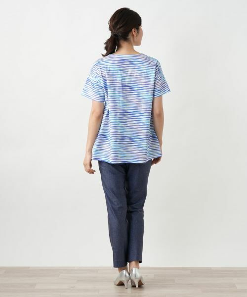 Leilian / レリアン カットソー | プリント変形ネックカットソー【MUSE BY ROCHAS Premiere】 | 詳細6