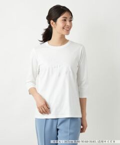 Leilian / レリアン カットソー | 刺繍クルーネックカットソー【MUSE BY ROCHAS Premiere】