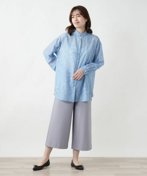 Leilian / レリアン シャツ・ブラウス | ペイズリースタンドカラーブラウス | 詳細1