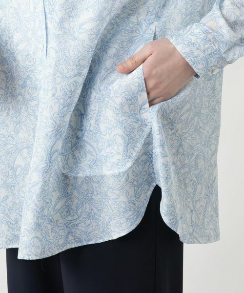 Leilian / レリアン シャツ・ブラウス | ペイズリースタンドカラーブラウス | 詳細15